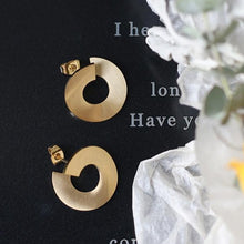 Load image into Gallery viewer, 18K Gold Plated Matt Earrings
