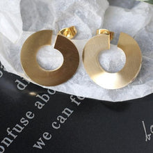 Load image into Gallery viewer, 18K Gold Plated Matt Earrings
