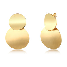 Load image into Gallery viewer, Double Moon 18K Gold Plated Round Earring
